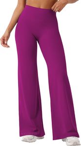 Trendy Solid Color High Waisted <b>Bell</b> Bottom Yoga Pants Chic Slim Fit Flare Leggings Versatile Lounge Dance Pants - Product Image 2