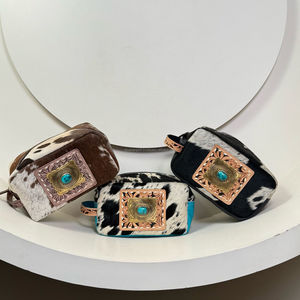 2025 New <b>Large</b> Capacity Hand Tooled Leather Travel Toiletry <b>Bag</b> Turquoise Stone Genuine Cowhide Cosmetic <b>Bags</b> Makeup <b>Storage</b> - Product Image 4