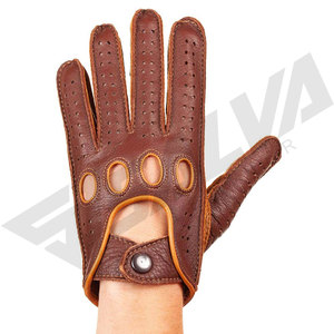 Men's Leather Full Finger Car Driving <b>Gloves</b> Genuine Real Leather Driving <b>Glove</b> New Style Fashion <b>Gloves</b> Daily Life Use - Product Image 2