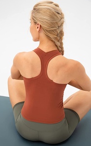 Wholesale Girls Racerback Tank Top Yoga Workout Tops Summer Gym Sports <b>Running</b> <b>Singlets</b> Tanktop - Product Image 5