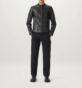 Veste en cuir véritable de vachette de haute qualité pour hommes, avec capuche et fermeture éclair, design personnalisé, meilleur prix, fabrication pure, vente en gros OEM - Product Image 3