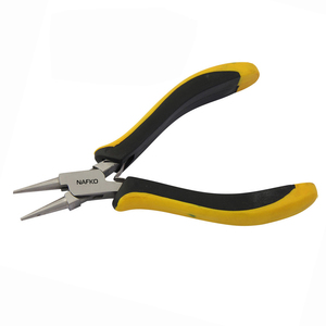 High Quality Round <b>Nose</b> Plier 125mm Smooth Jaws Spring <b>Black</b> Yellow Ergonomic Handles Crimping Fishing Jewelry Making DIY Crafts - Product Image 1