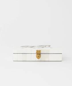 Handcrafted Bone Inlay Decorative Jewelry <b>Storage</b> Box with Running Horse Artwork Rectangular Keepsake Organizer Gift Box - Product Image 2