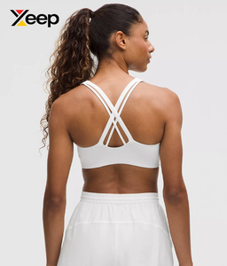 XEEP เสื้อชั้นในกีฬาโยคะสำหรับผู้หญิง XC-SB-90 ผ้าสแปนเด็กซ์/โพลีเอสเตอร์แบบเรียบ ระบายอากาศได้ดี สายปรับได้ แผ่นรองถอดออกได้ รองรับได้ดี - Product Image 2