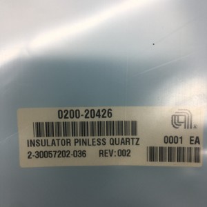 AMAT 0200-20426 Aislador de Cuarzo sin Pin de 8" SNNF - Equipo y Piezas de Semiconductores de Confianza de la Marca Global Legacy - Product Image 1
