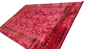 Tapis Irani fabriqué à la machine | Tapis WILTON Tapis rouge de style persan | Tapis de sol oriental traditionnel pour salon et chambre à coucher - Product Image 5