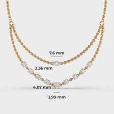 สร้อยคอเพชรเม็ดเดี่ยว 4 กะรัต เพชรเลี้ยงในห้องปฏิบัติการ ระดับ E-F VVS VS ทอง 14k แบบห้อยระย้า - Product Image 2