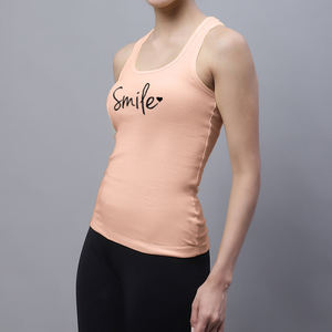 2026 Hot Selling Custom Color Women's Summer Lightweight Slim Fit 100% Cotton Jersey Heat-Transfer Printed Abstract Tank <b>Tops</b> - Product Image 2