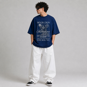 T-shirts surdimensionnés personnalisés pour hommes en gros, 100 % coton respirant, pour l'été, style streetwear décontracté, pour jeunes et adultes, unisexe - Product Image 2