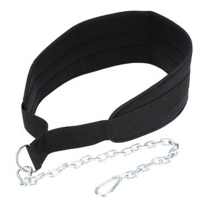 เข็มขัดยกน้ำหนักแบบปรับได้พร้อมโซ่ ทนทาน ใช้สำหรับฝึกซ้อมในยิม เหมาะสำหรับการดิปและพูลอัพ มีตัวเลือกการออกแบบที่ปรับแต่งได้ - Product Image 1