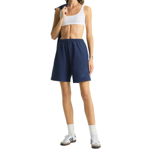 Shorts de sport personnalisés pour femmes Ivy en jersey de coton premium, poids lourd 260 GSM, style athlétique et décontracté, taille élastique, personnalisables - Product Image 6
