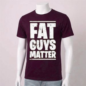 Camiseta gráfica de algodón para hombre Fat Guys Matter, corte regular, cuello redondo, manga corta, estampado de letras, informal, para verano - Product Image 2
