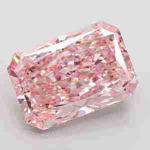 Anillo de Compromiso con Diamante Suelto Creado en Laboratorio, Corte Radiante, Color Rosa Intenso Fantasía, 2.5CT, Certificado IGI, VVS2, Perforado con Láser, JC Diamond - Product Image 1