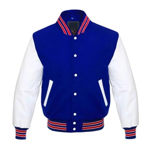 High Qualify Custom Logo Baseball Jacket Wool Letterman College Men's <b>Vinyl</b> Embroidery Bomber Varsity Jacket - Product Image 1