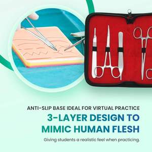 Manual Suture Training Kit Medical Students Stainless Steel Reusable Surgical Instruments Suture Set CE by <b>Blush</b> Surgical - Product Image 6