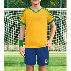 Wholesale Kids Football Jersey Set Custom Soccer Uniform Breathable Training Kit For <b>Boys</b> And Girls - Product Image 3