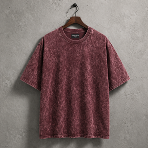 T-shirt Premium en Coton 100% Délavé à l'Acide, Coupe Oversize, Écologique, Respirant, Anti-Plis, Séchage Rapide, Manches Courtes, Coupe Courte - Product Image 5