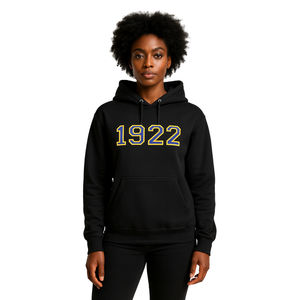 Année de fondation 1922 – Sweat à capuche noir Sigma Gamma Rho en mélange de coton premium – SGRho Sororité grecque Divine Nine – Vêtements HBCU - Product Image 1