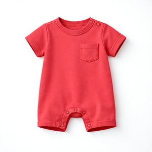 Mameluco de Bebé Unisex de Algodón Orgánico, Manga Corta, Ultra Suave, Transpirable, Antiarrugas, con Cierre de Botones a Presión - Product Image 1