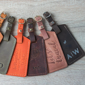 Luxury Real Leather Luggage <b>Tags</b> Privacy Shield Travel Bag <b>Tags</b> Custom Logo Suitcase Labels Wholesale Price LMP-0161 - Product Image 1