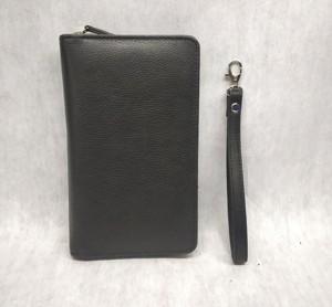 Leather Women's Travel Organizer <b>Wallet</b> Passport Cover Credit Card Holder Wristlet Restaurant Bill Folder Long Clutch <b>RFID</b> Block - Product Image 5