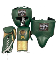 Ensemble de sparring de boxe professionnel de haute qualité, sans boxe il n'y a pas de vie, équipement de protection en cuir de vachette pour l'entraînement au combat, unisexe