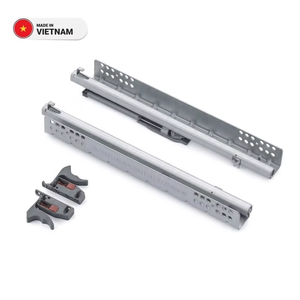 Glissières sous-meuble réglables à fermeture amortie, glissières de tiroir robustes à extension complète en métal - Product Image 1