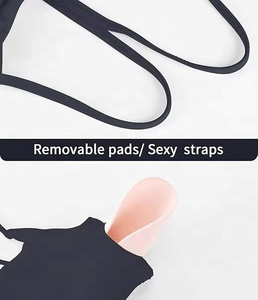 สปอร์ตบราผ้าสแปนเด็กซ์สะพายไหล่ข้างเดียวสไตล์สายรัดเรียบง่ายสำหรับยิมวิ่งโยคะ - Product Image 6