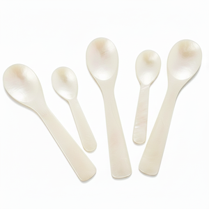 <b>Shell</b> Spoon Supplier Natural Pearl <b>Shell</b> Spoon Handmade Eco Friendly Seafood Spoon Mother of Pearl Spoon Bulk Wholesale - Product Image 1