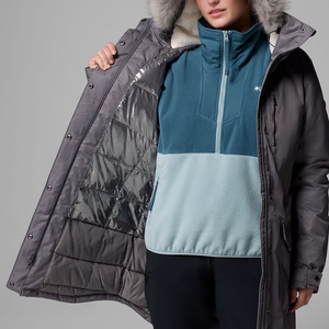 Robust <b>Womens</b> Parka Cotton Fleece <b>Jacket</b> <b>Winter</b> Thicken Coat With Removable Fur Collar <b>Warm</b> Heated Ladies <b>Jacket</b> Custom Supplier - Product Image 2
