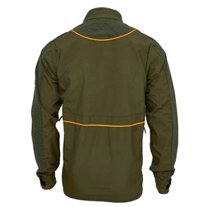 Veste de chasse vert olive avec bordure orange, fermeture éclair intégrale, plusieurs poches, vêtements d'extérieur - Product Image 2