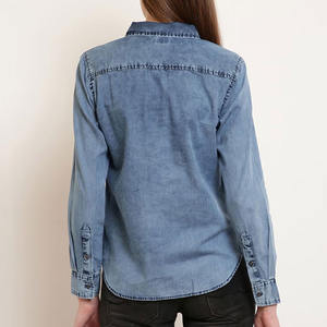 Chaqueta de Diseñador Vintage Extra Grande Personalizada para Mujer, Camisa Vaquera Informal de Color Sólido, Cálida y Acogedora, de Manga Larga, para Mujer - Product Image 4