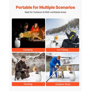 Calentador de Gas para Tanque de Propano, 15000 BTU, Calentamiento Rápido, Radiante Infrarrojo de 180 Grados, Ajuste de Temperatura Gradual - Product Image 6