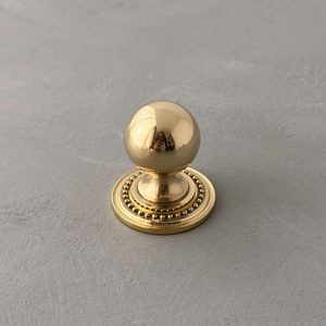 Bouton de meuble en laiton doré poli avec plaque décorative, poignée de tiroir de commode, quincaillerie vintage pour porte de placard - Product Image 4