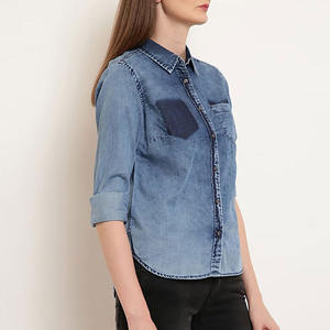 Chaqueta de Diseñador Vintage Extra Grande Personalizada para Mujer, Camisa Vaquera Informal de Color Sólido, Cálida y Acogedora, de Manga Larga, para Mujer - Product Image 3