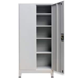 Gabinete de oficina de acero gris de 35,4 "x 15,7" x 70,9 "con archivadores de 2 puertas - Product Image 4