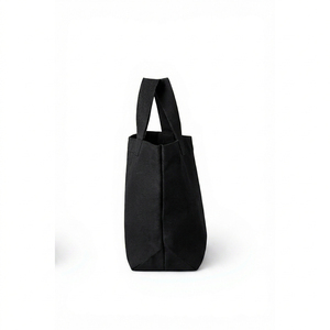 Custom Logo Printed Cotton Tote <b>Bag</b> <b>Small</b> Handle Shopping Canvas <b>Bag</b> Medium Size Daily Use <b>Black</b> Color <b>BAG</b> - Product Image 4