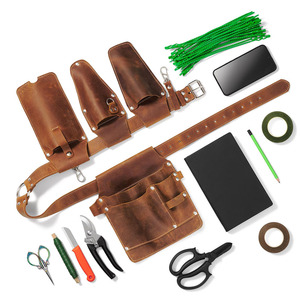 Ceinture porte-outils en cuir robuste pour électricien, avec pochettes organisées, supports sécurisés, coutures durables et taille ajustable - Product Image 4