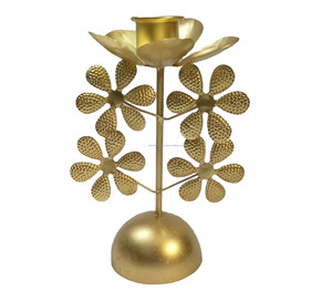 Customized design Flower Candle Holder Leaves Gold Tealight Holder <b>For</b> Dining Room Living Room <b>Bedroom</b> Decoration - Product Image 4