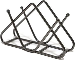 Porte-serviettes de luxe en feuille d'oiseau fait à la main dessus de table en métal classique élégant avec fonction suspendue porte-serviettes créatif - Product Image 5