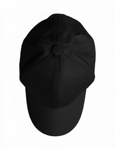 Gorra de Béisbol Negra de 6 Paneles de la Mejor Calidad, Sarga de Algodón, Cierre Trasero Ajustable, Unisex, Casual, Color Sólido, Estructurada - Product Image 4