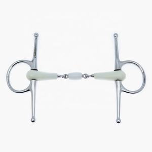 2025 de acero inoxidable de alta calidad Full Cheek Snaffle Flexi Bits de caballo de doble articulación 15mm - Product Image 1