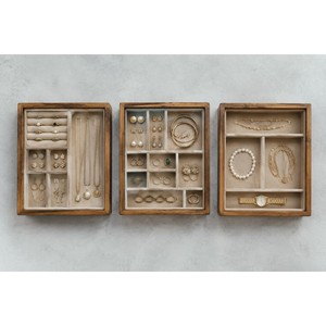 Mango Wood Jewelry Organizer Box - Handcrafted Sliding Trays Wholesale - Product Image 4