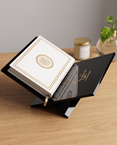 Support d'angle moderne en acrylique pour livres, étagère en verre à angle réglable, présentoir élégant pour livres de prière et Bibles, montage facile - Product Image 4