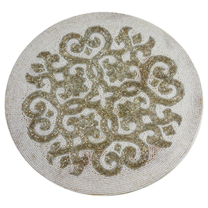 Festive Design Elegant <b>Rounded</b> Beaded Placement Shiny Beads Handmade Design Home Decor Coaster Mat and Pads - Product Image 3