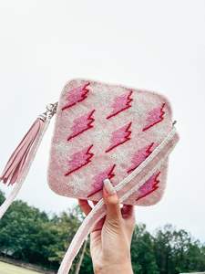 Bolso bandolera cuadrado con cuentas de leopardo para mujer, bolso de hombro con patrón animal de cuentas, bolso pequeño de moda con borlas y correa - Product Image 5