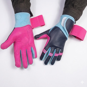 Gants de frappe en cuir rose avec fermeture auto-agrippante en mesh respirant, unisexes, adultes, gants de frappe de baseball en cuir de qualité supérieure - Product Image 4