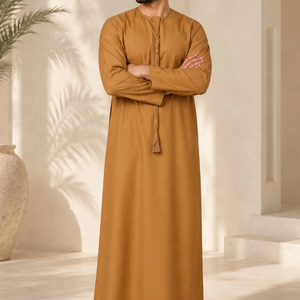 Wholesale <b>Thobe</b> Manufacturer Traditional Muslim Robe Breathable Fabric for Retail Brands and Bulk Supply - Product Image 6