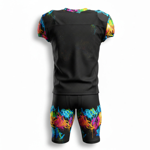 Ensemble complet d'uniformes de football américain personnalisés, graphismes par sublimation, polyester et élasthanne durables, équipement haute performance - Product Image 2
