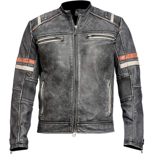 Chaqueta de Cuero para Hombre Diseñada con Costuras Resistentes y Rendimiento Duradero - Product Image 1